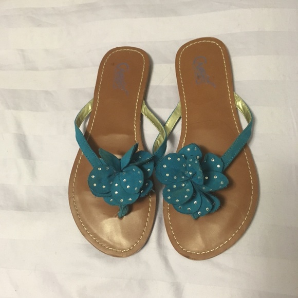 Blue flower sandals - Picture 1 of 2